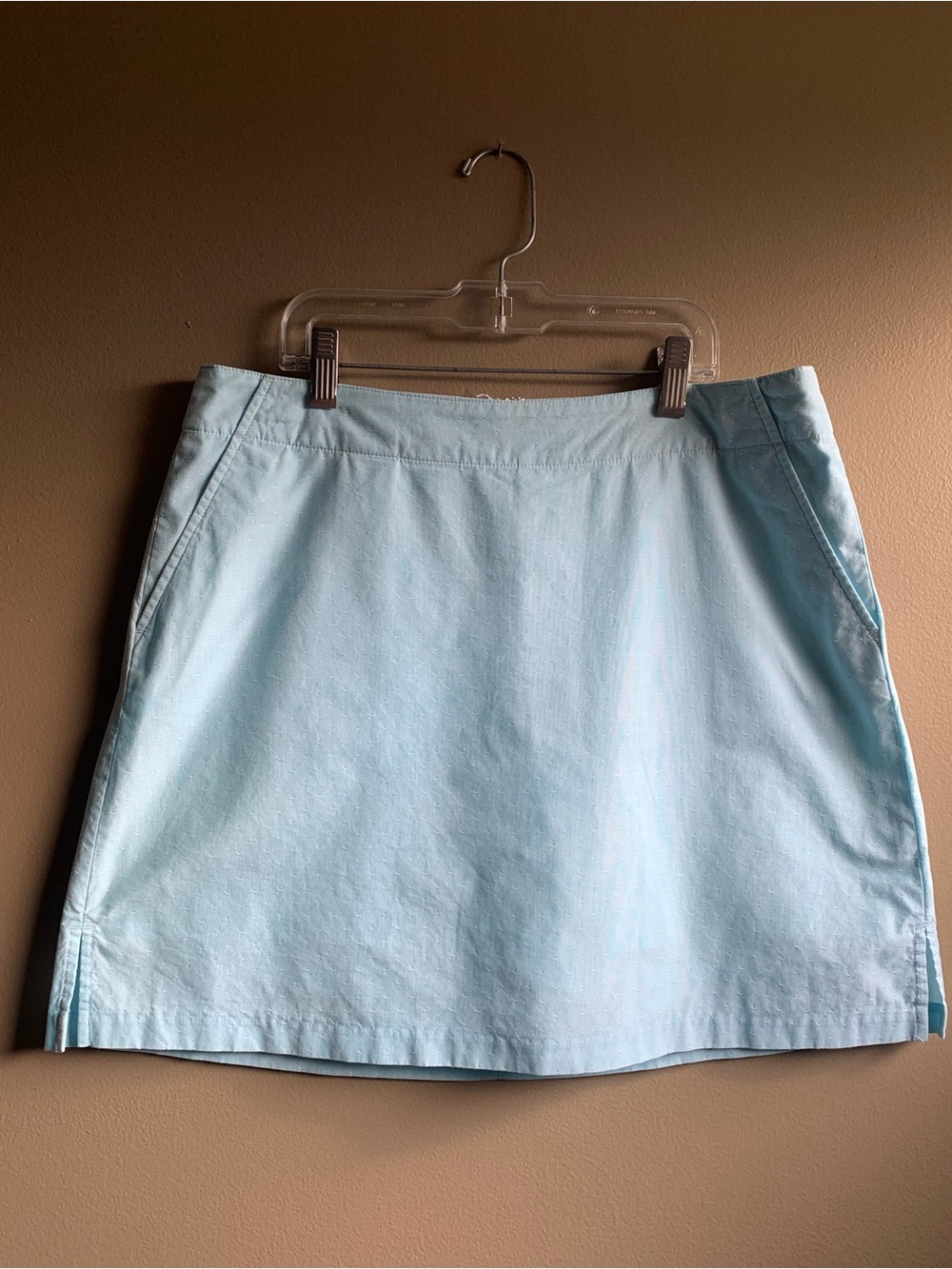Lady Hagen Women's Light Blue Embroidered A-Line Golf Skort - Size 6